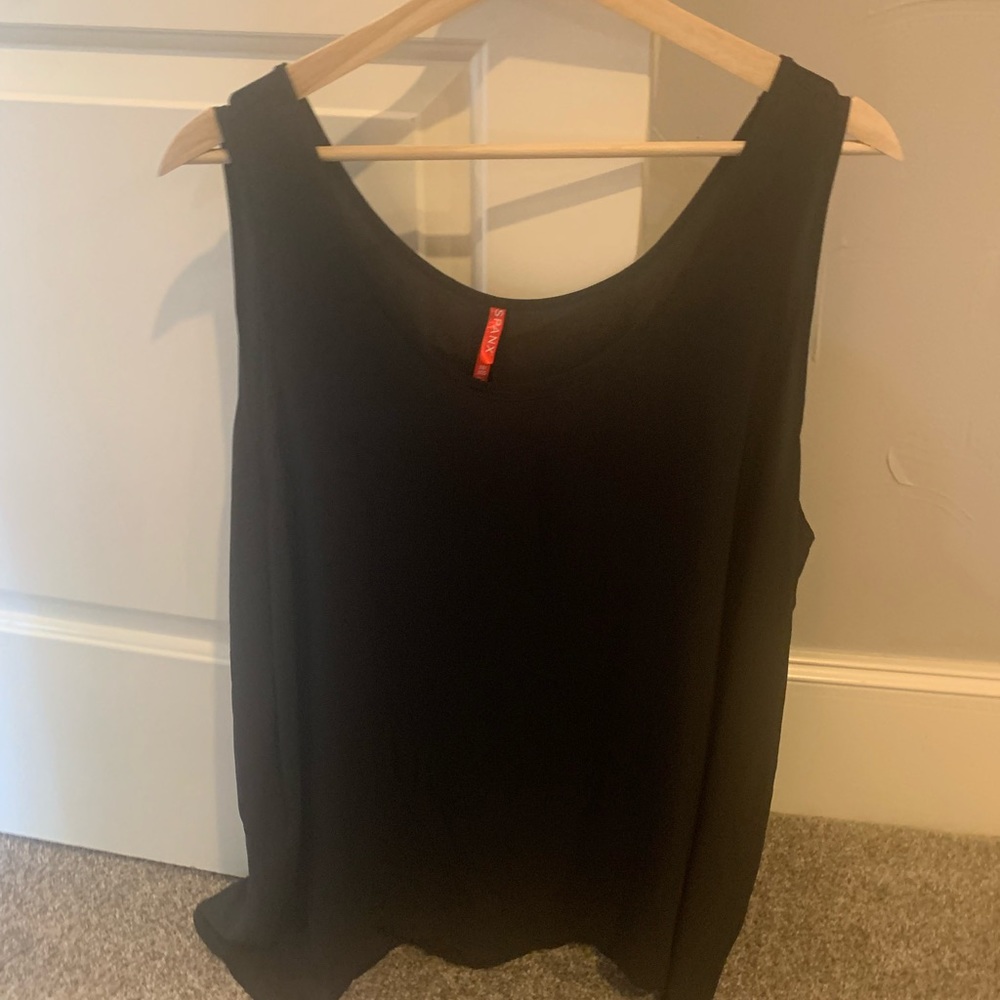Spanx sheer black top size 3x